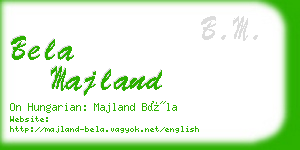 bela majland business card